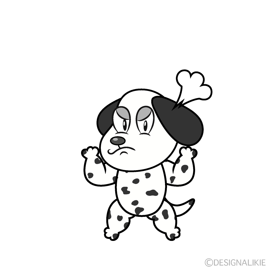 Angry Dalmatian Cartoon Character Image