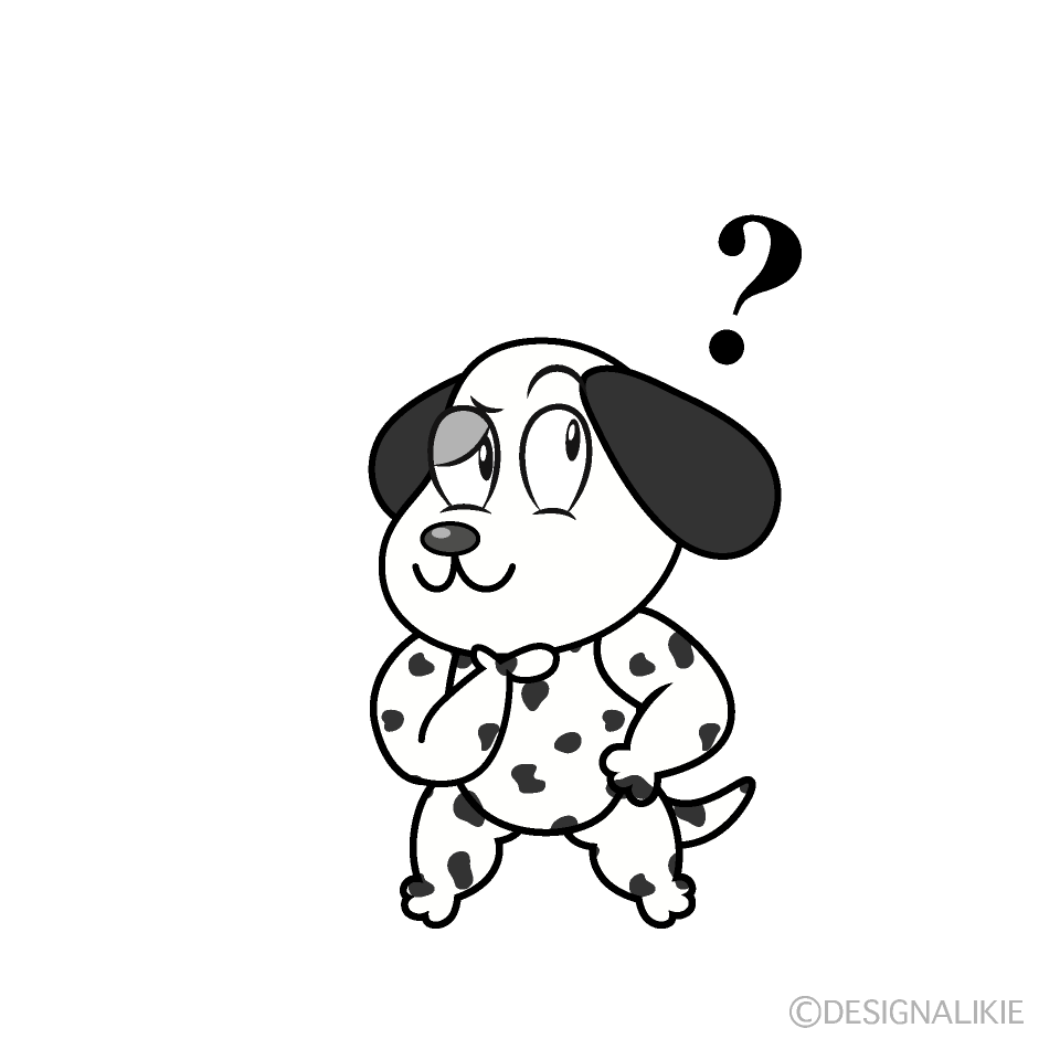 Thinking Dalmatian Cartoon Character Image