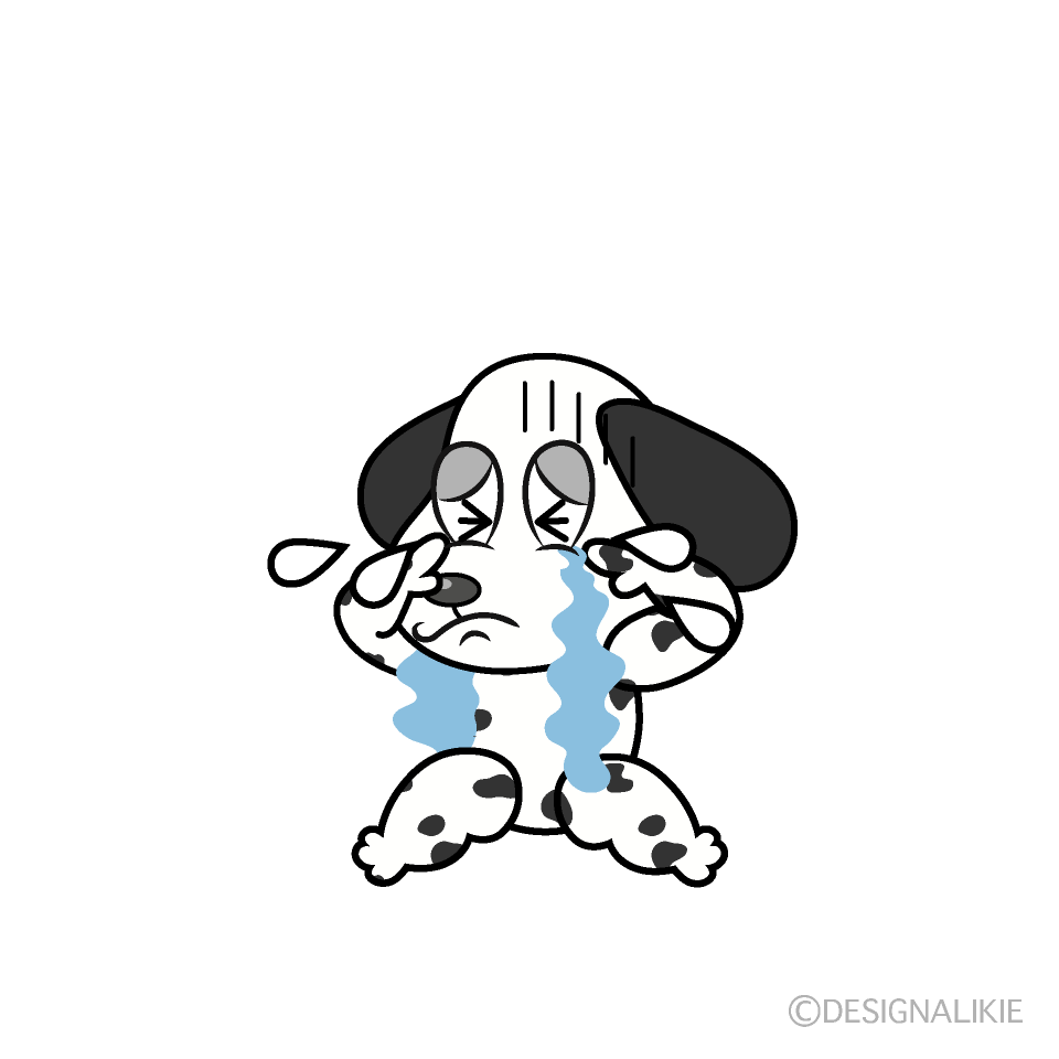 Crying Dalmatian Cartoon Character Image