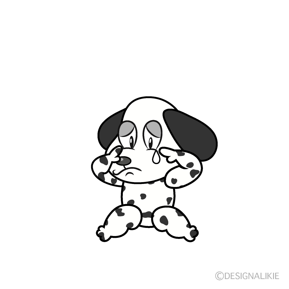 Sad Dalmatian Cartoon Character Image