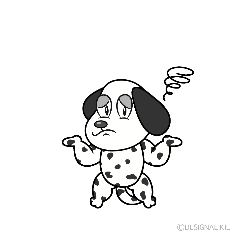 Troubled Dalmatian Cartoon Character Image