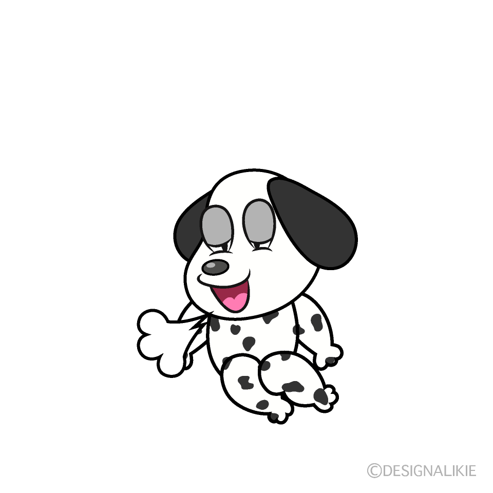 Relaxing Dalmatian Cartoon Character Image