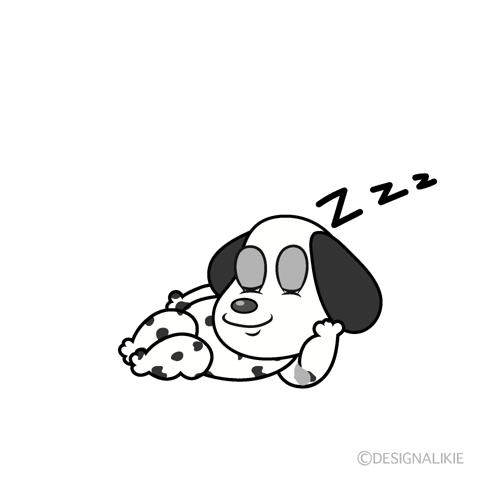 Sleeping Dalmatian Cartoon Character Image