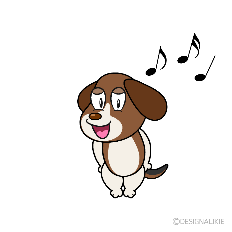 Singing Beagle Cartoon Character Image