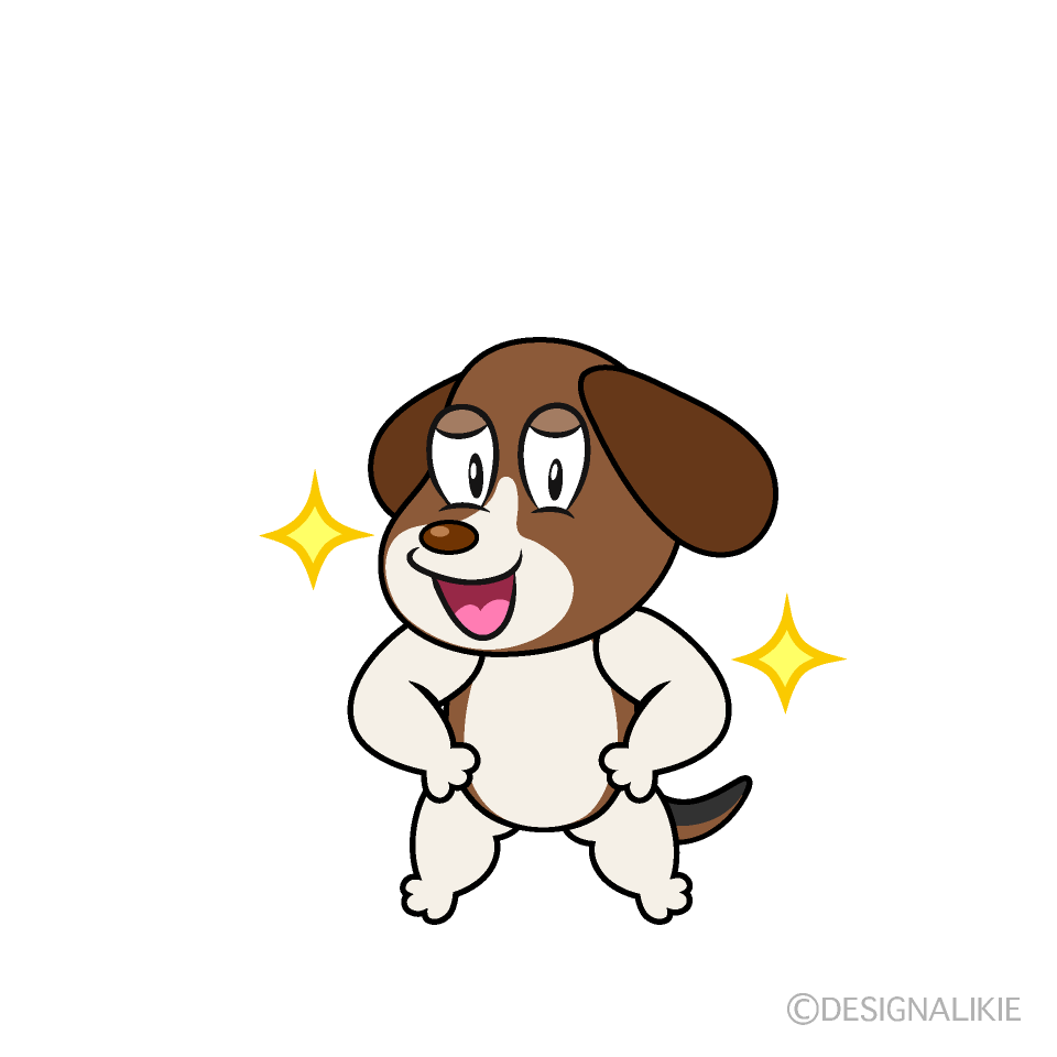 Glitter Beagle Cartoon Character Image