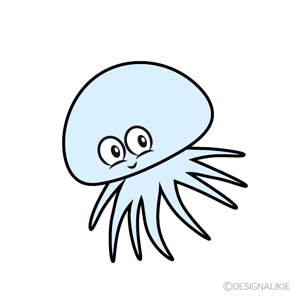 Free Cute Jellyfish Cartoon Image｜Charatoon