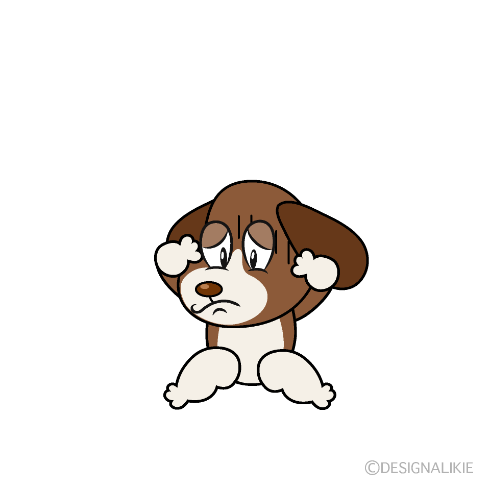 Depressed Beagle Cartoon Character Image