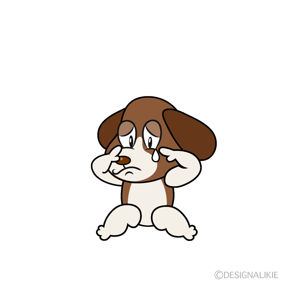 Sad Beagle Cartoon Character Image