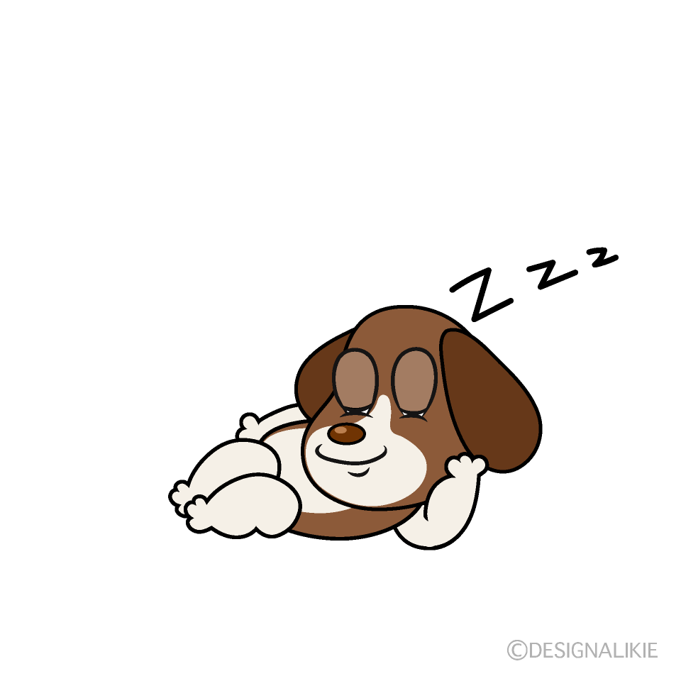 Sleeping Beagle Cartoon Character Image