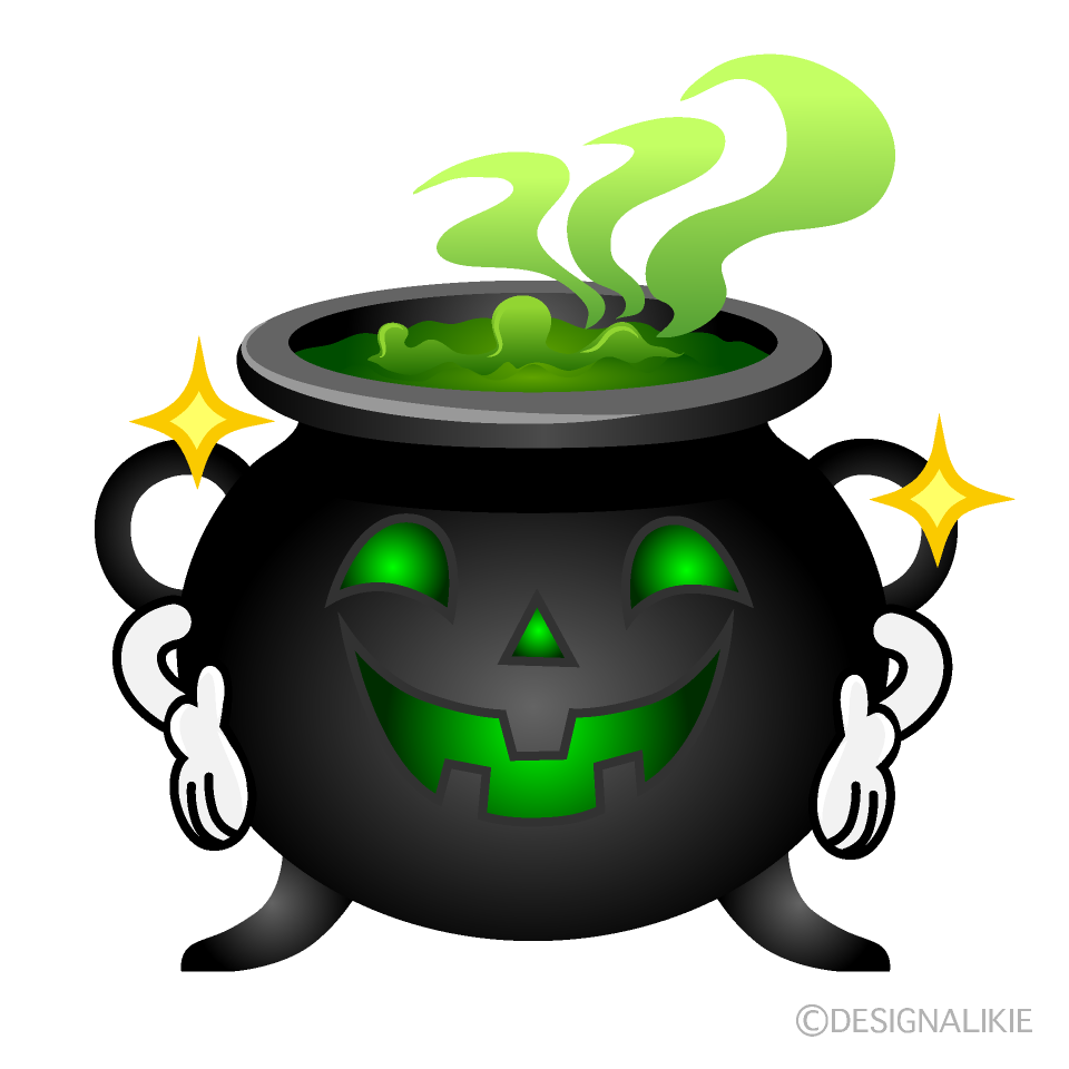 Glitter Cauldron Cartoon Character Image