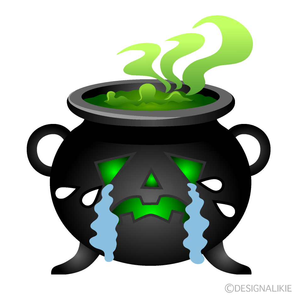 Crying Cauldron Cartoon Character Image