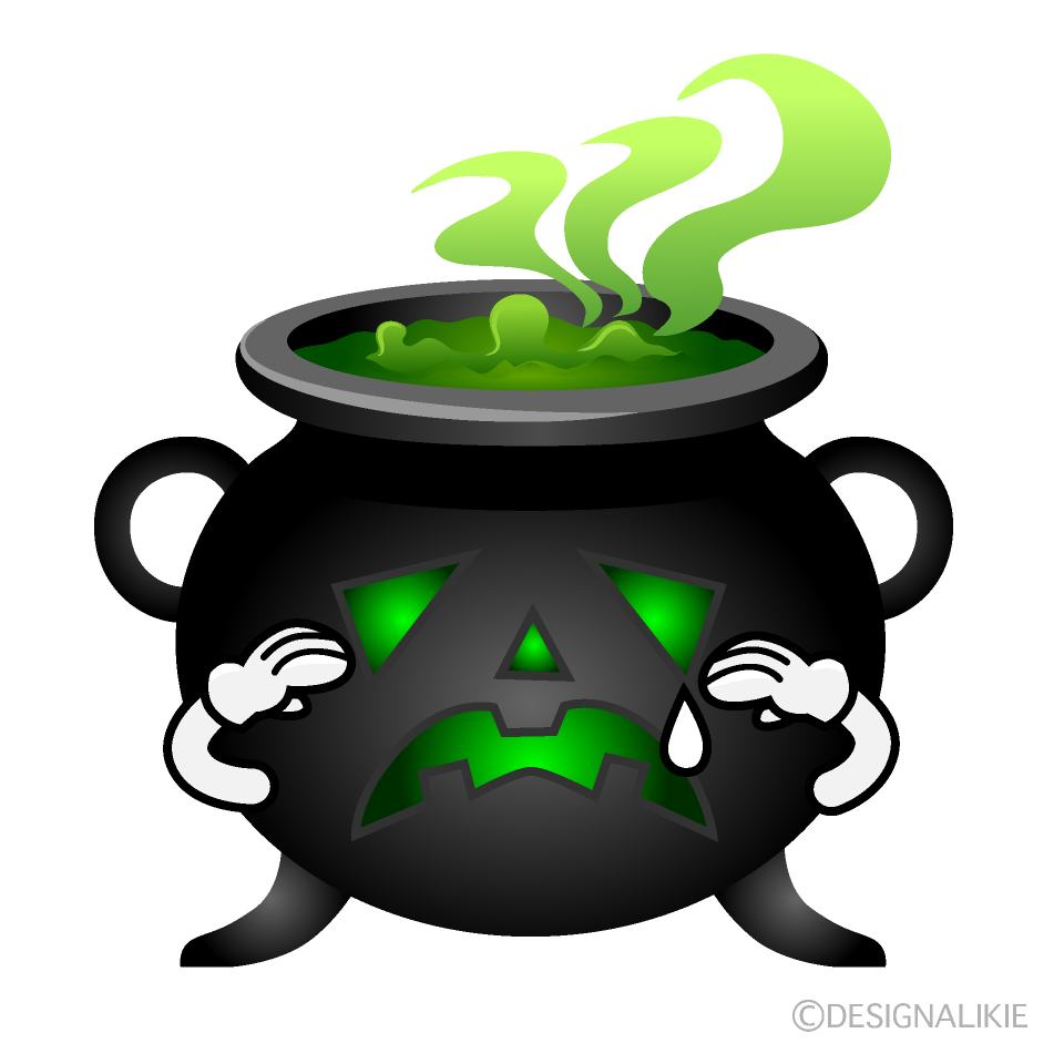 Sad Cauldron Cartoon Character Image