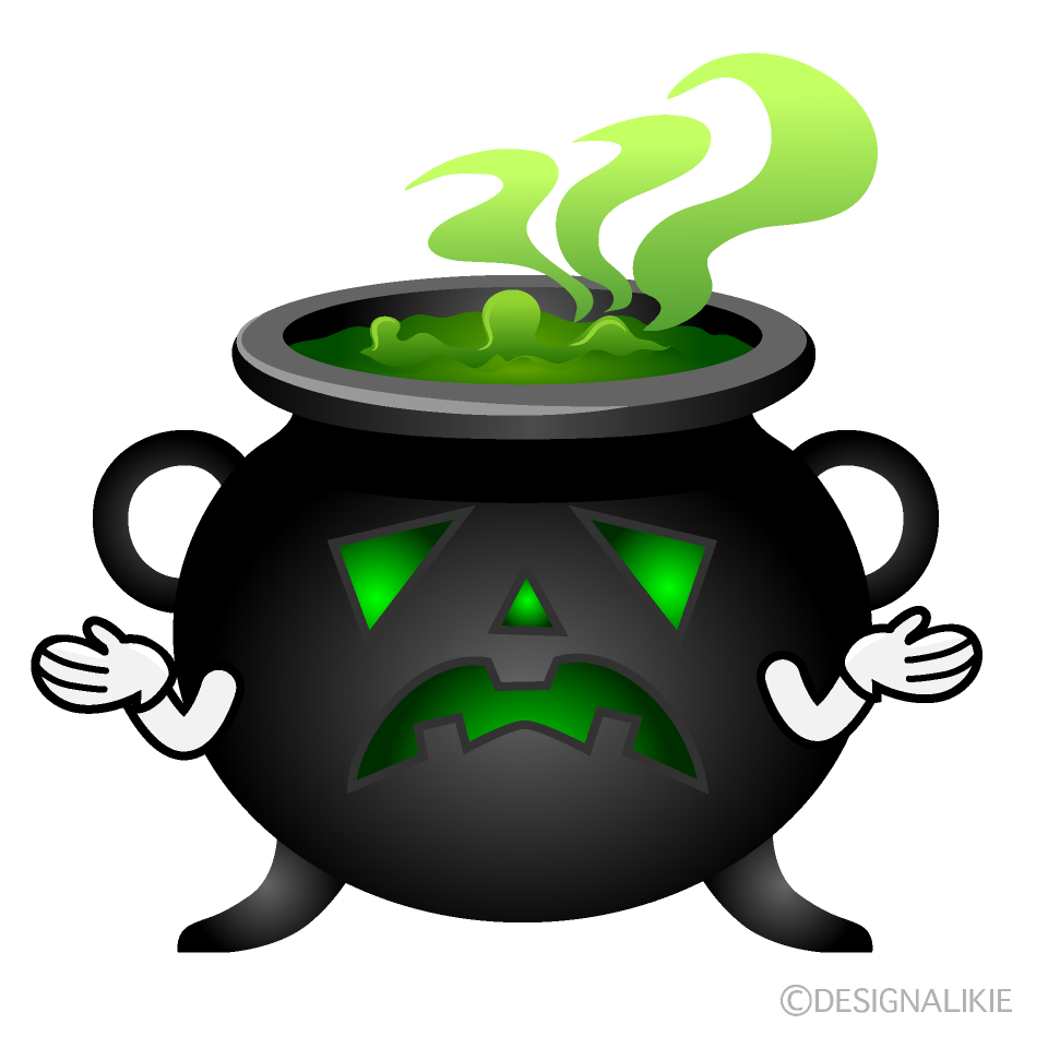 Troubled Cauldron Cartoon Character Image