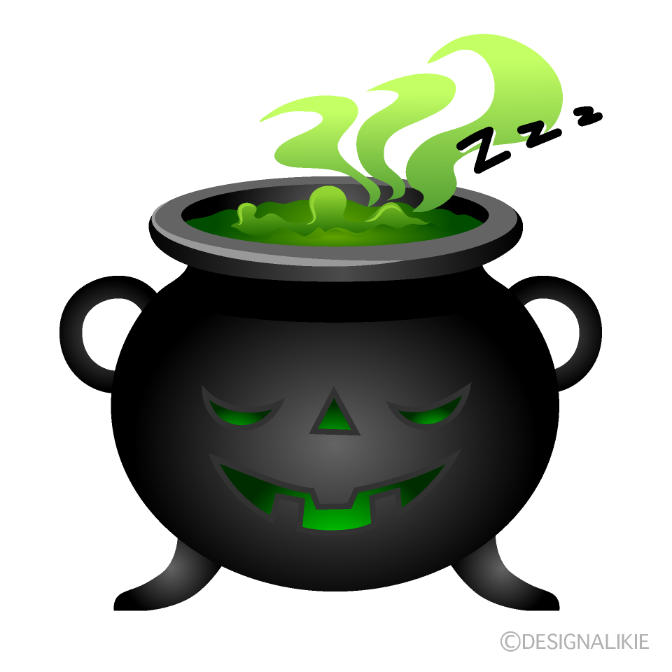 Sleeping Cauldron Cartoon Character Image