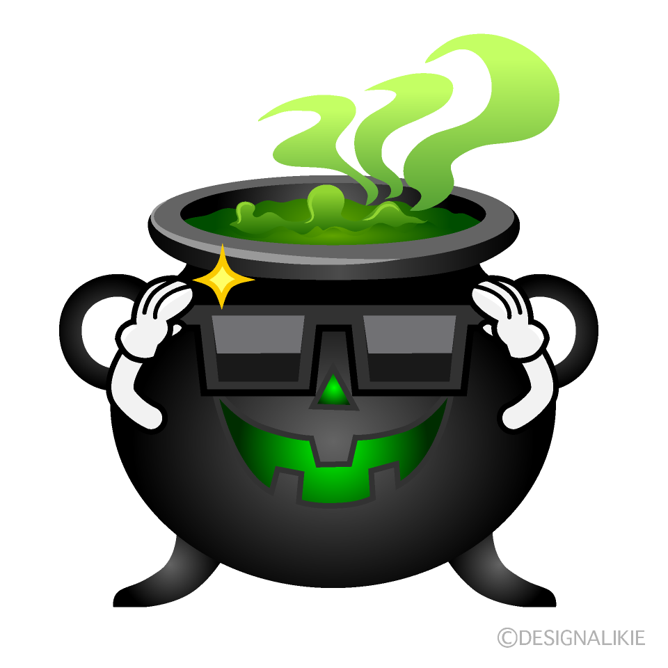 Cool Cauldron Cartoon Character Image