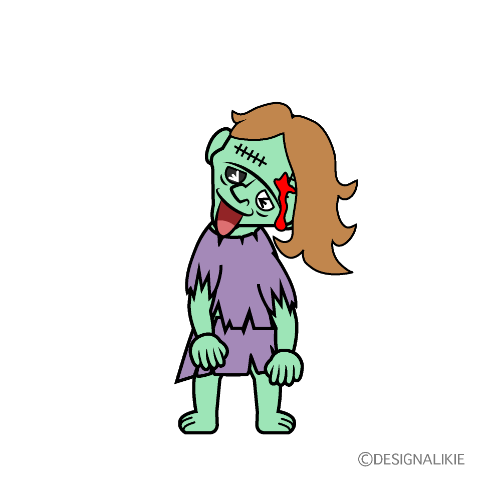 Laughing Zombie Cartoon Character Image