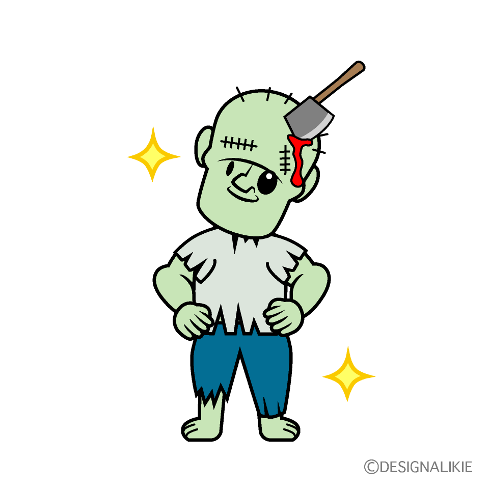 Glitter Zombie Cartoon Character Image