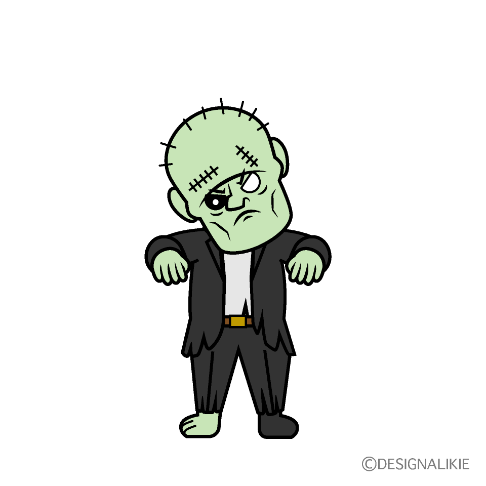 Angry Zombie Cartoon Character Image