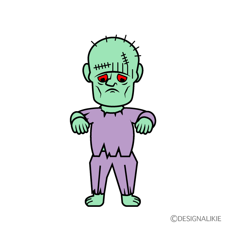 Depressed Zombie Cartoon Character Image