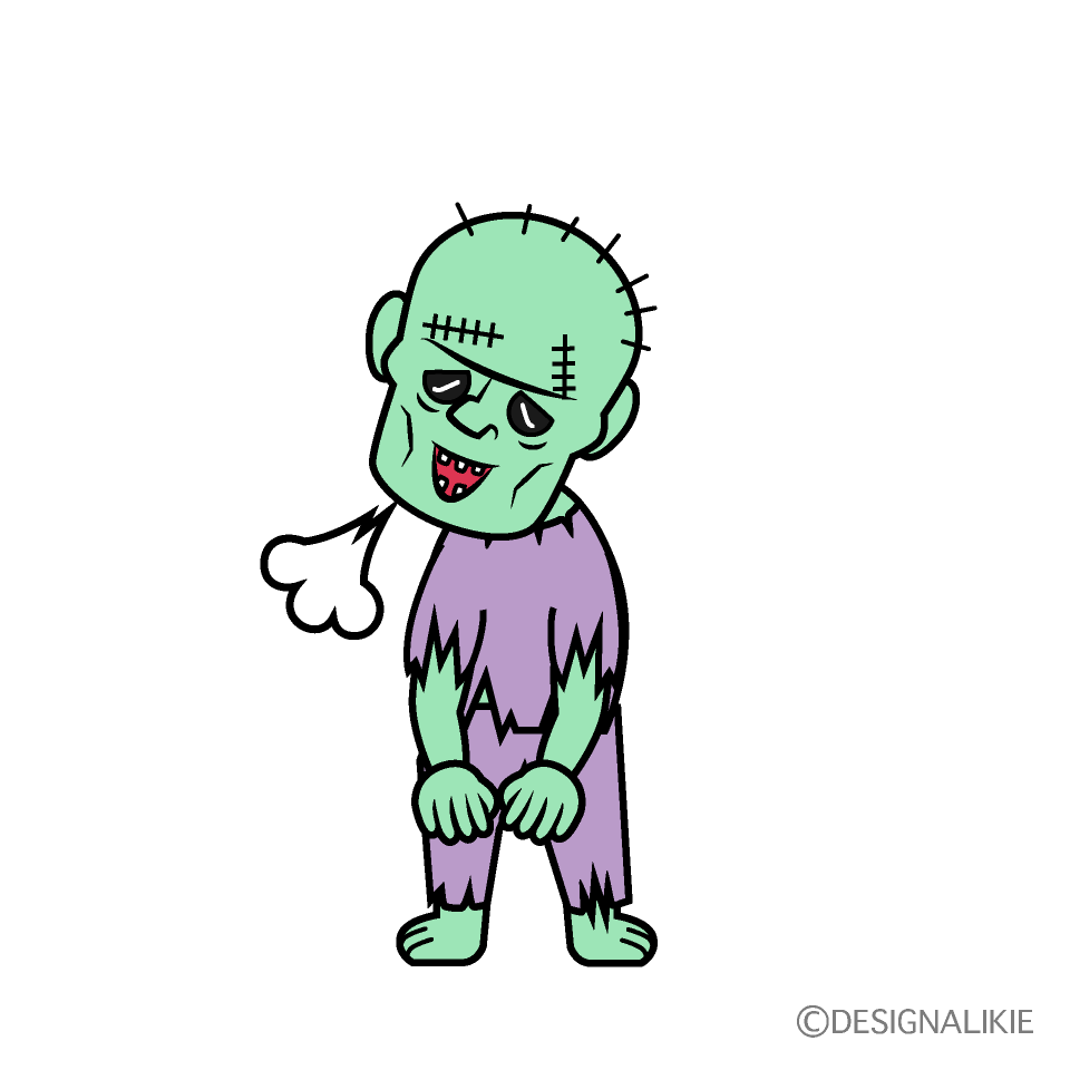 Relaxing Zombie Cartoon Character Image