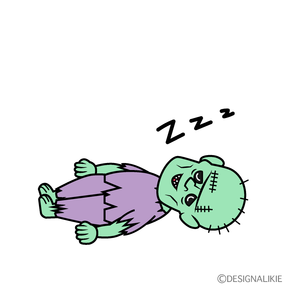 Sleeping Zombie Cartoon Character Image