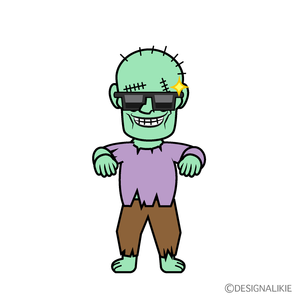 Cool Zombie Cartoon Character Image