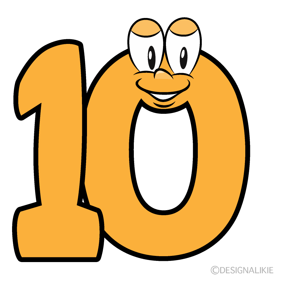 Number 10 Cartoon Character Image