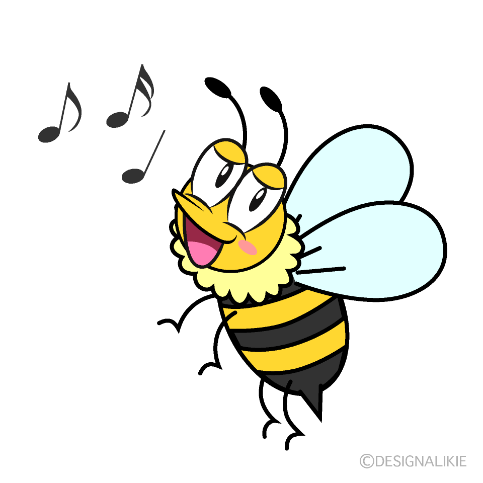 Free Singing Honey Bee Cartoon Image｜Charatoon