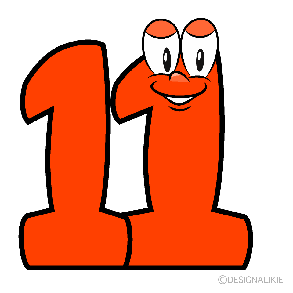 Number 11 Cartoon Character Image