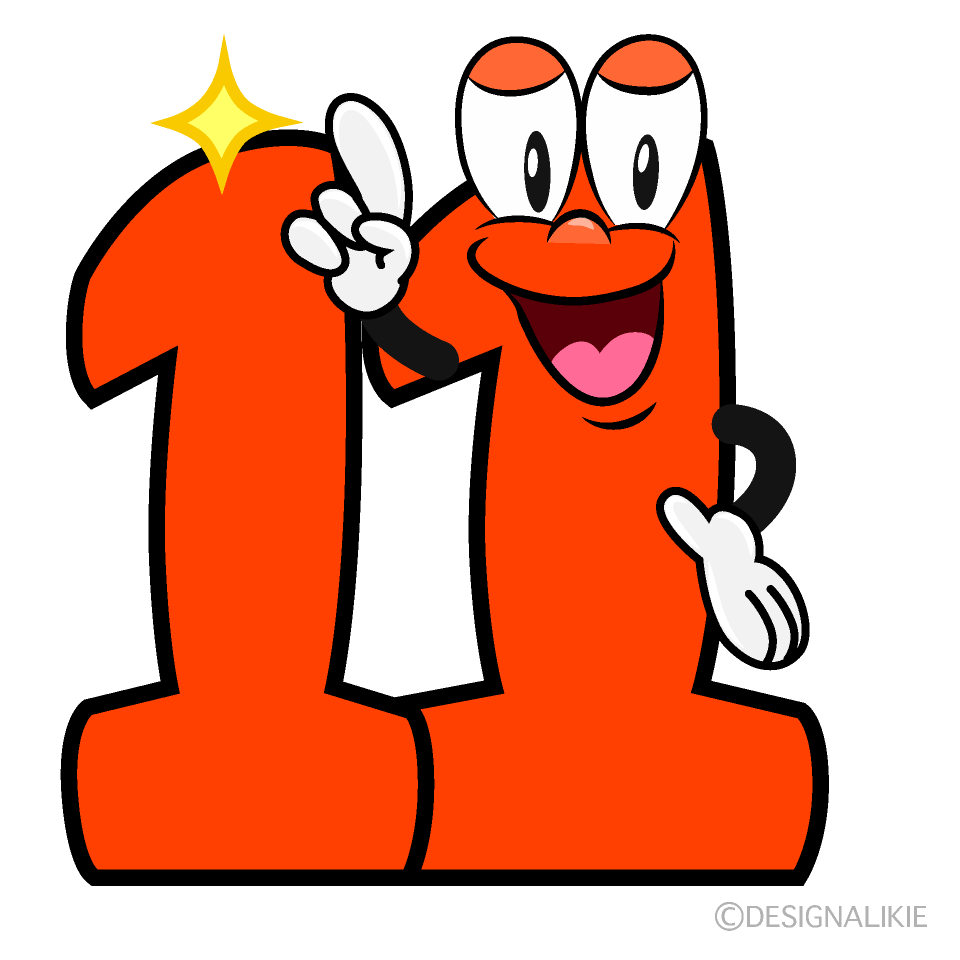 Posing Number 11 Cartoon Character Image