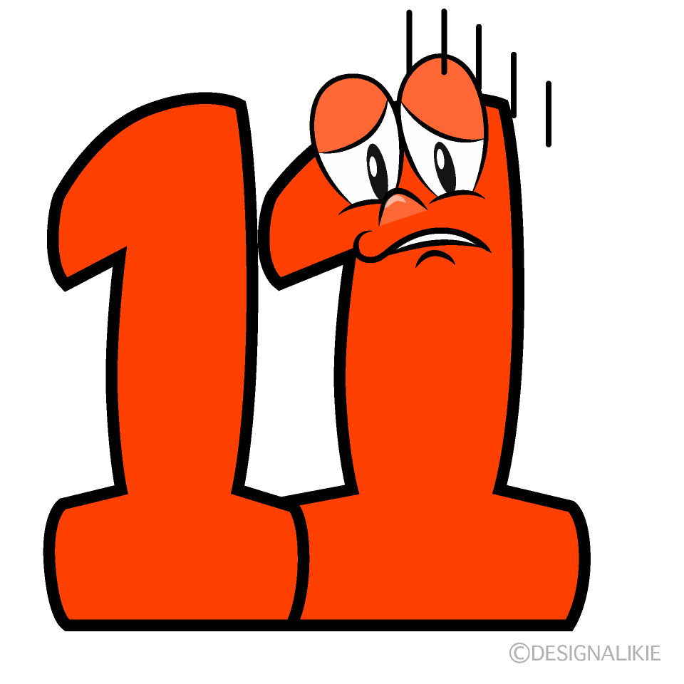 Depressed Number 11 Cartoon Character Image