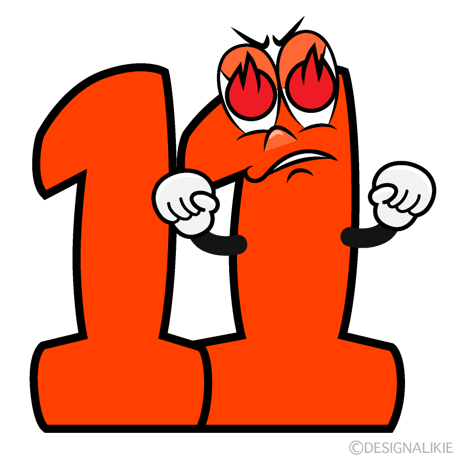 Enthusiasm Number 11 Cartoon Character Image