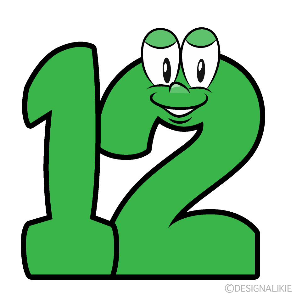 Number 12 Cartoon Character Image