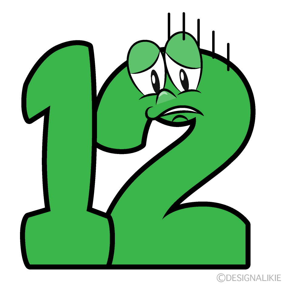 Depressed Number 12 Cartoon Character Image