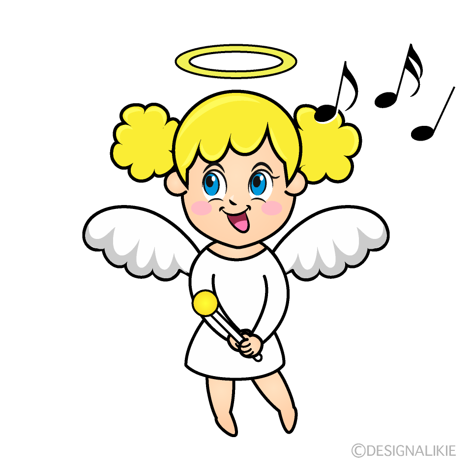 Singing Angel Cartoon Character Image