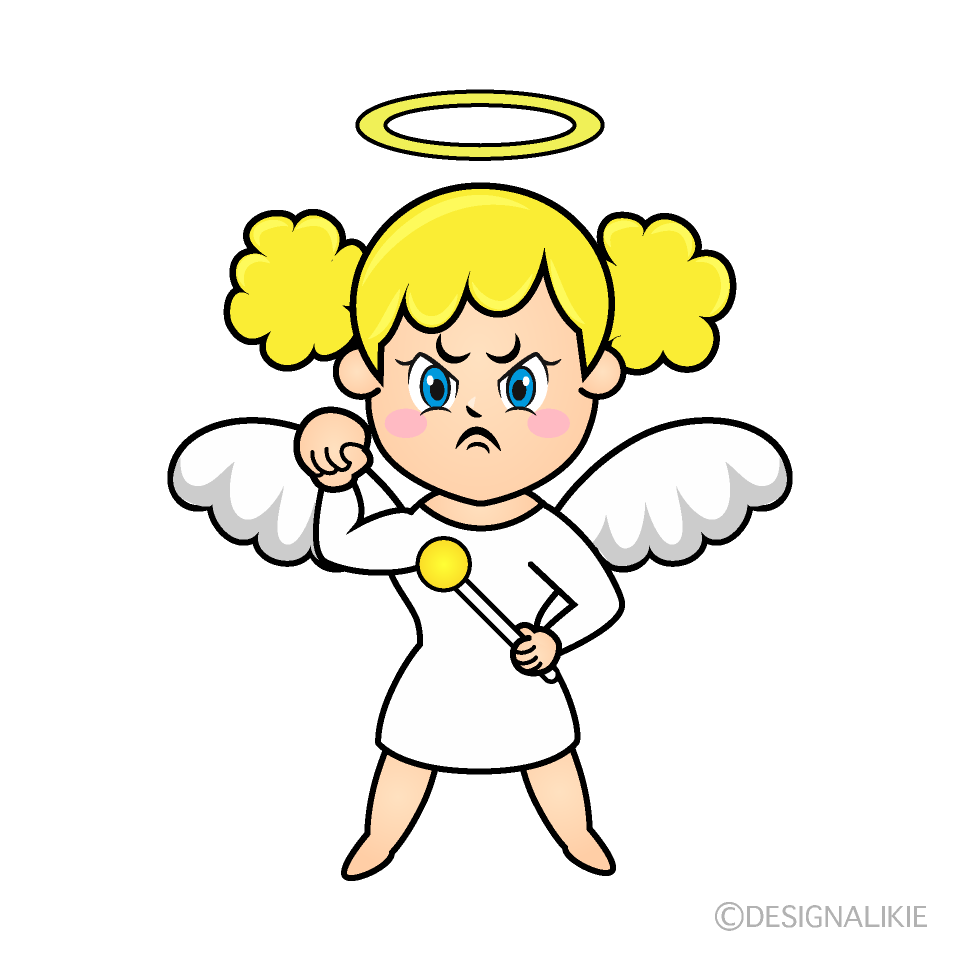 Angry Angel Cartoon Character Image