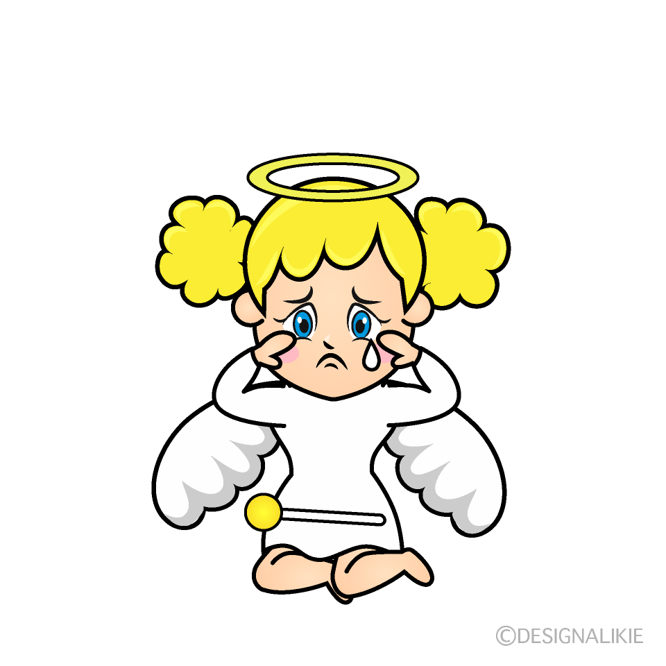 Sad Angel Cartoon Character Image