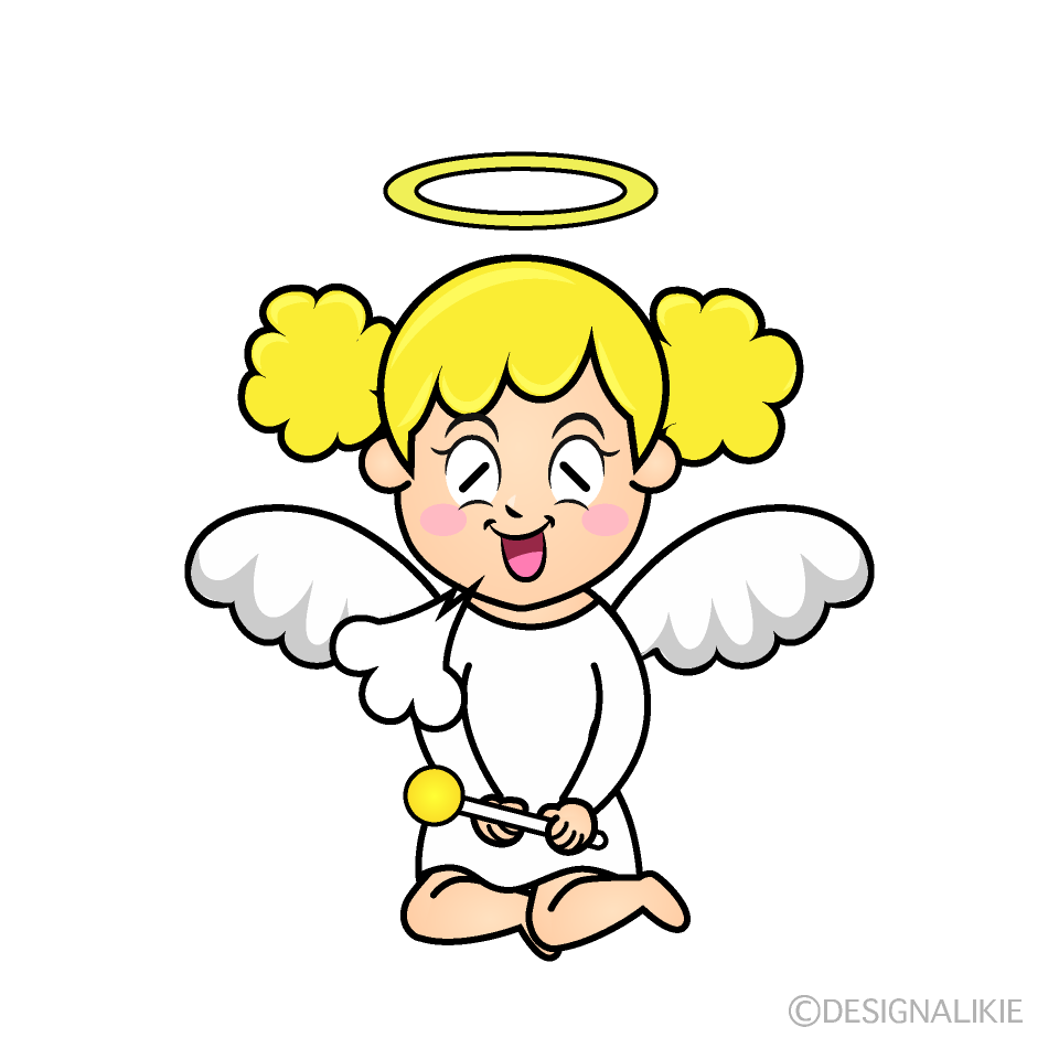 Relaxing Angel Cartoon Character Image