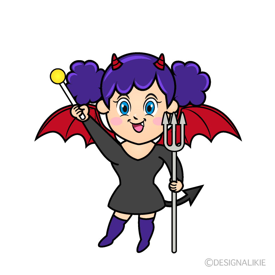 Speaking Demon Girl Cartoon Character Image