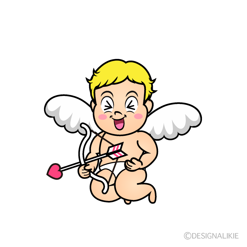 Laughing Cupid Cartoon Character Image