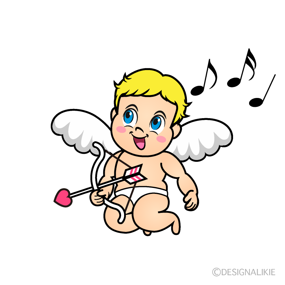 Singing Cupid Cartoon Character Image