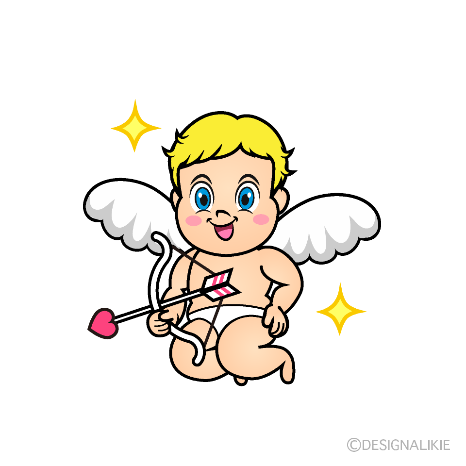 Glitter Cupid Cartoon Character Image