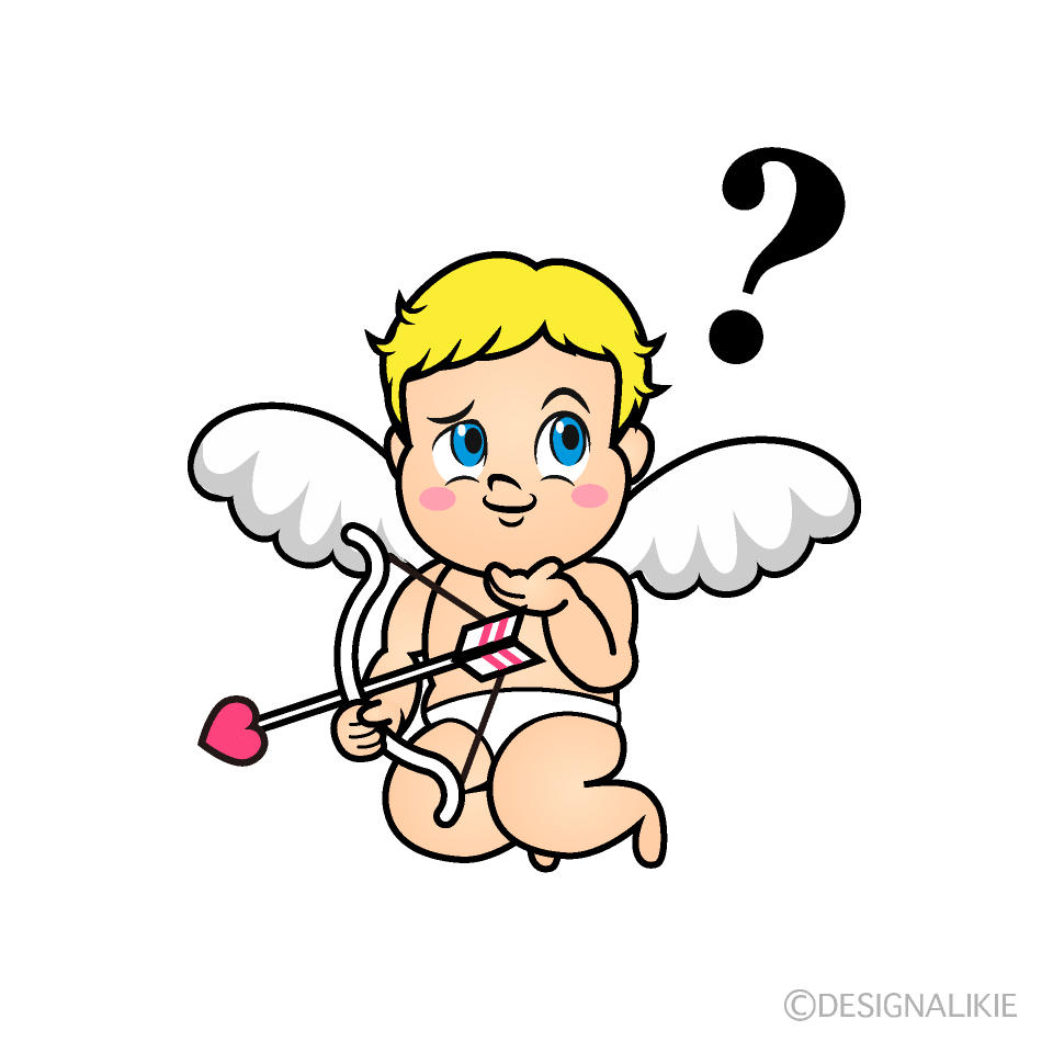 Thinking Cupid Cartoon Character Image