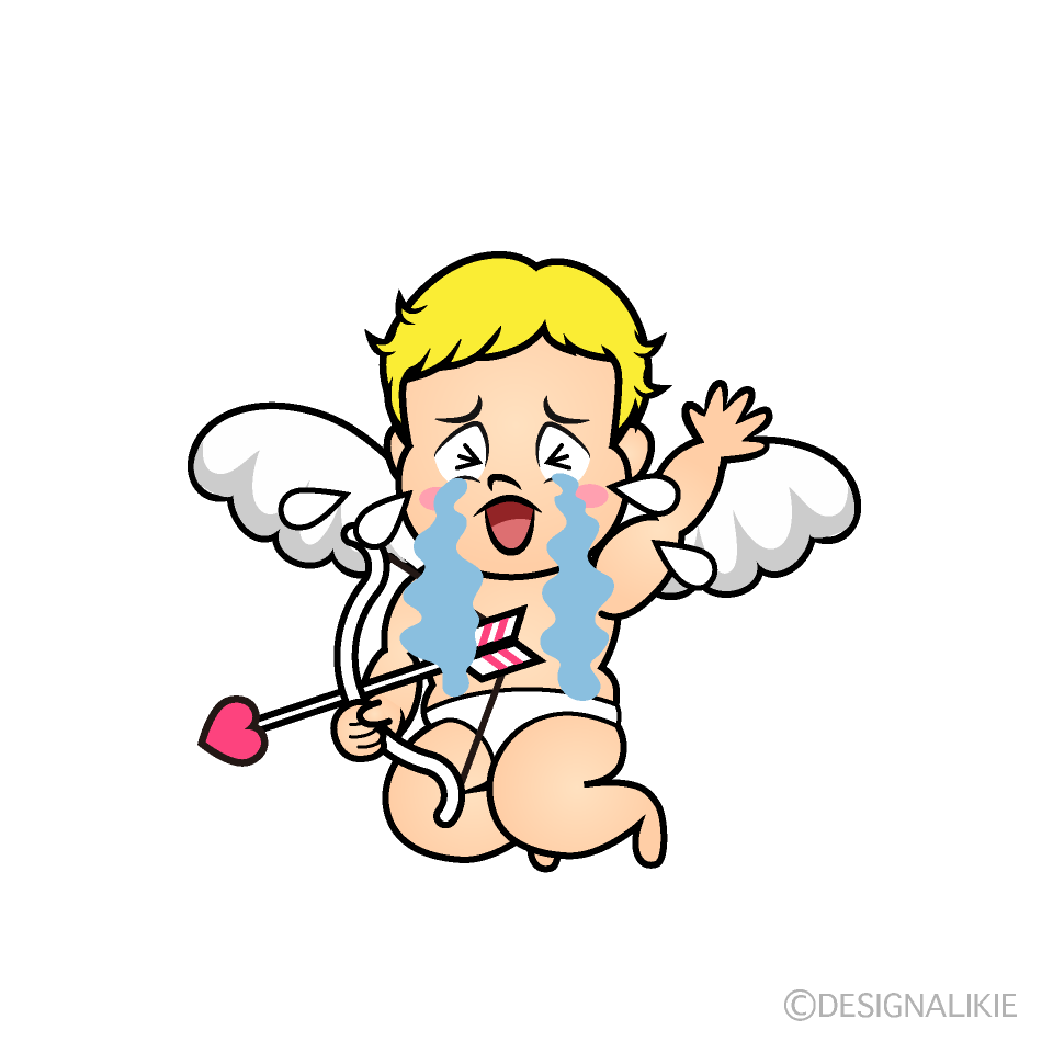 Crying Cupid Cartoon Character Image