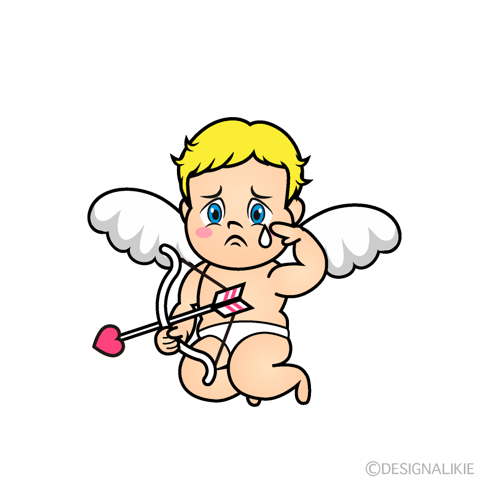 Sad Cupid Cartoon Character Image