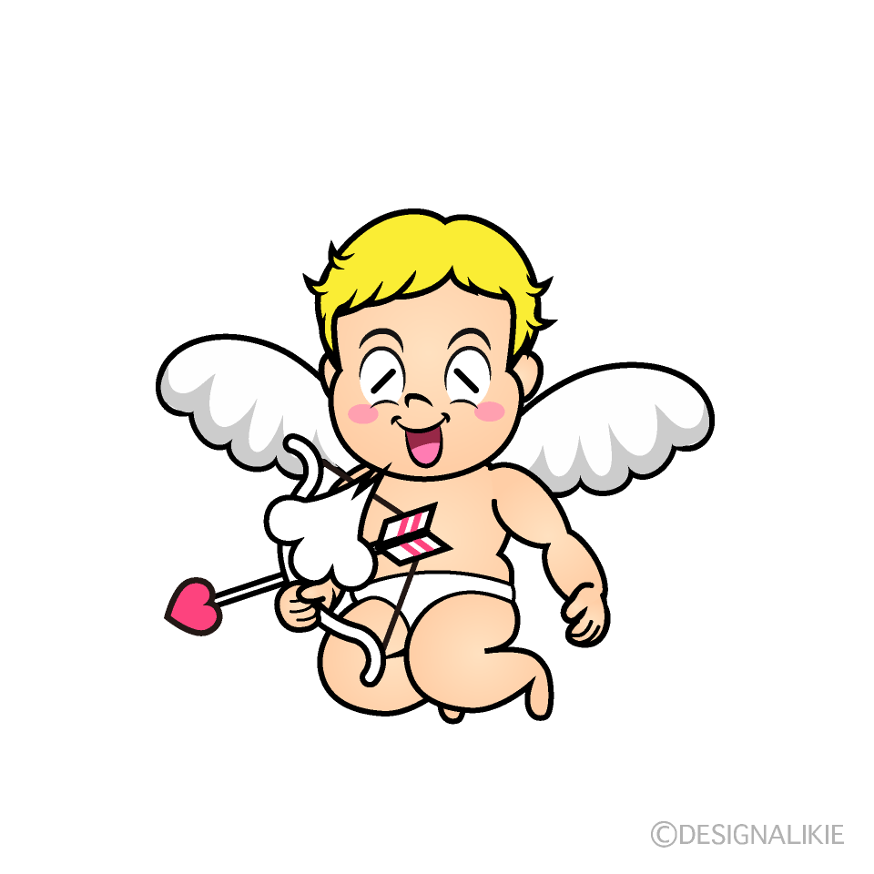 Relaxing Cupid Cartoon Character Image