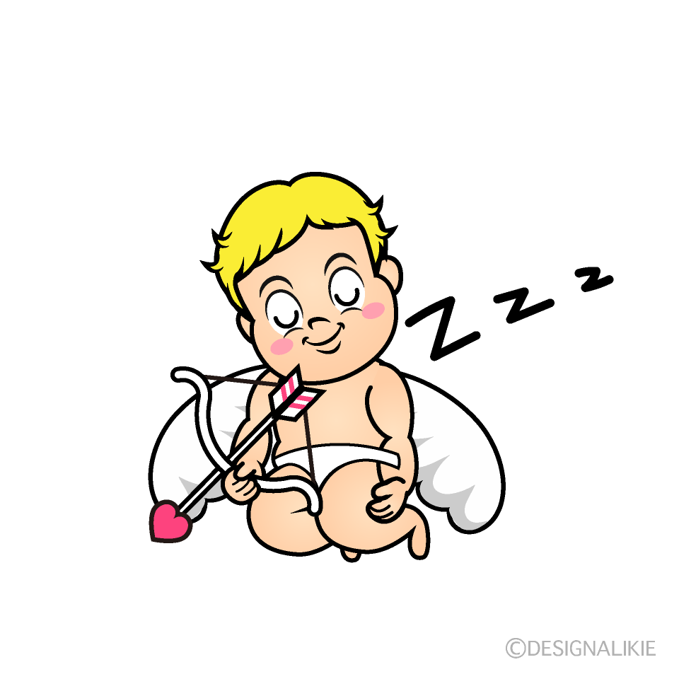 Sleeping Cupid Cartoon Character Image