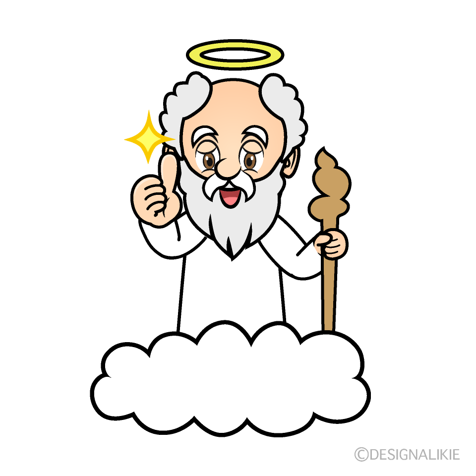 Thumbs up God Cartoon Character Image