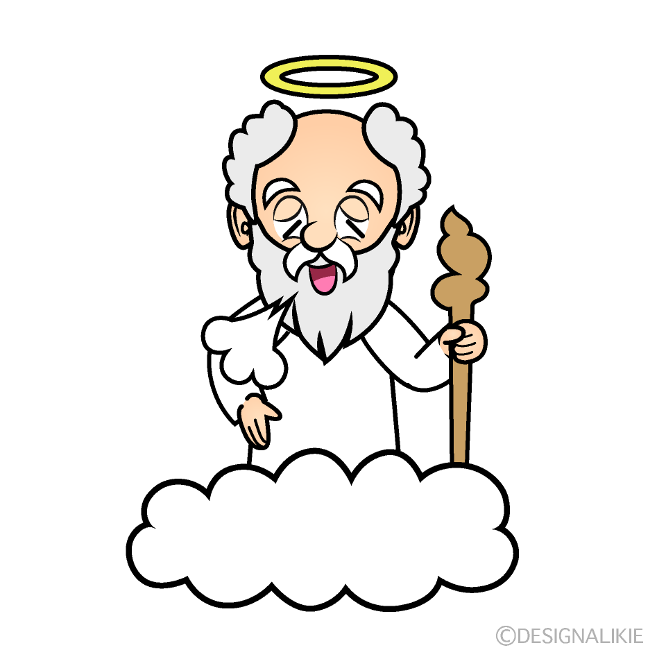 Relaxing God Cartoon Character Image