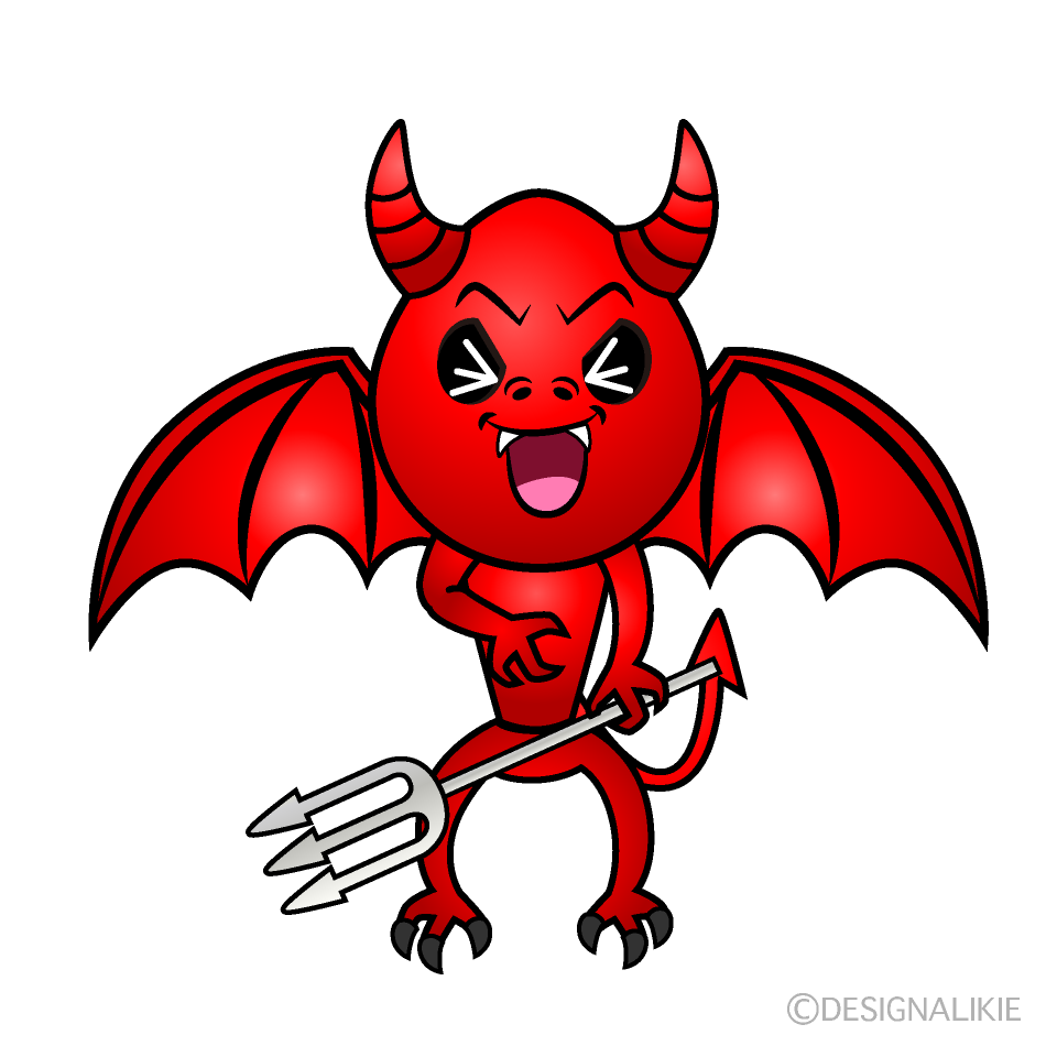 Laughing Devil Cartoon Character Image